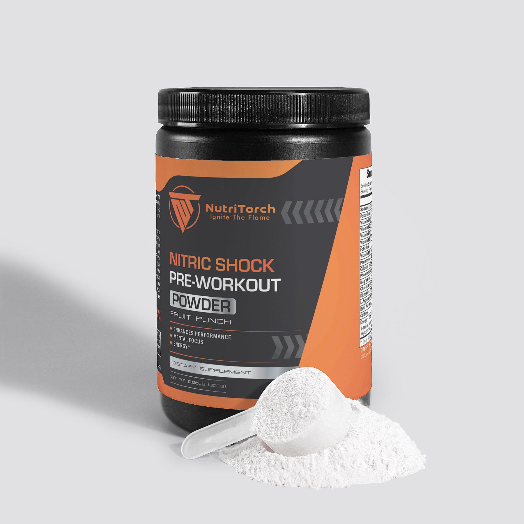 Nutritorch Nitric Shock Pre-Workout Powder (Fruit Punch) - NutriTorch